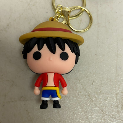 Assorted Silicone One Piece Keychain with Strawhat Monkey D. Luffy Accessory