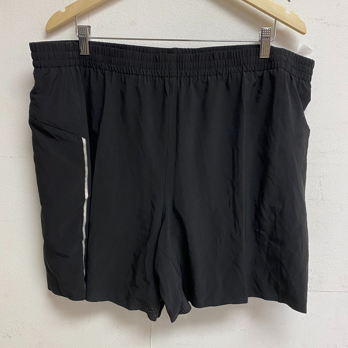 VRST Mens 7" Inseam + Mesh Breif Run Short Pure Black Solid MAX200434V