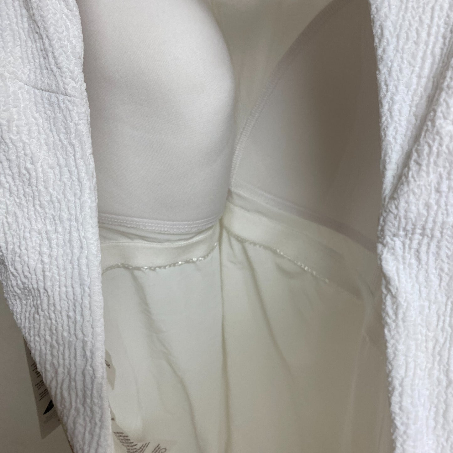 Calia Women's Open Back High Neck One Piece Swimsuit Pure White WSA23103N