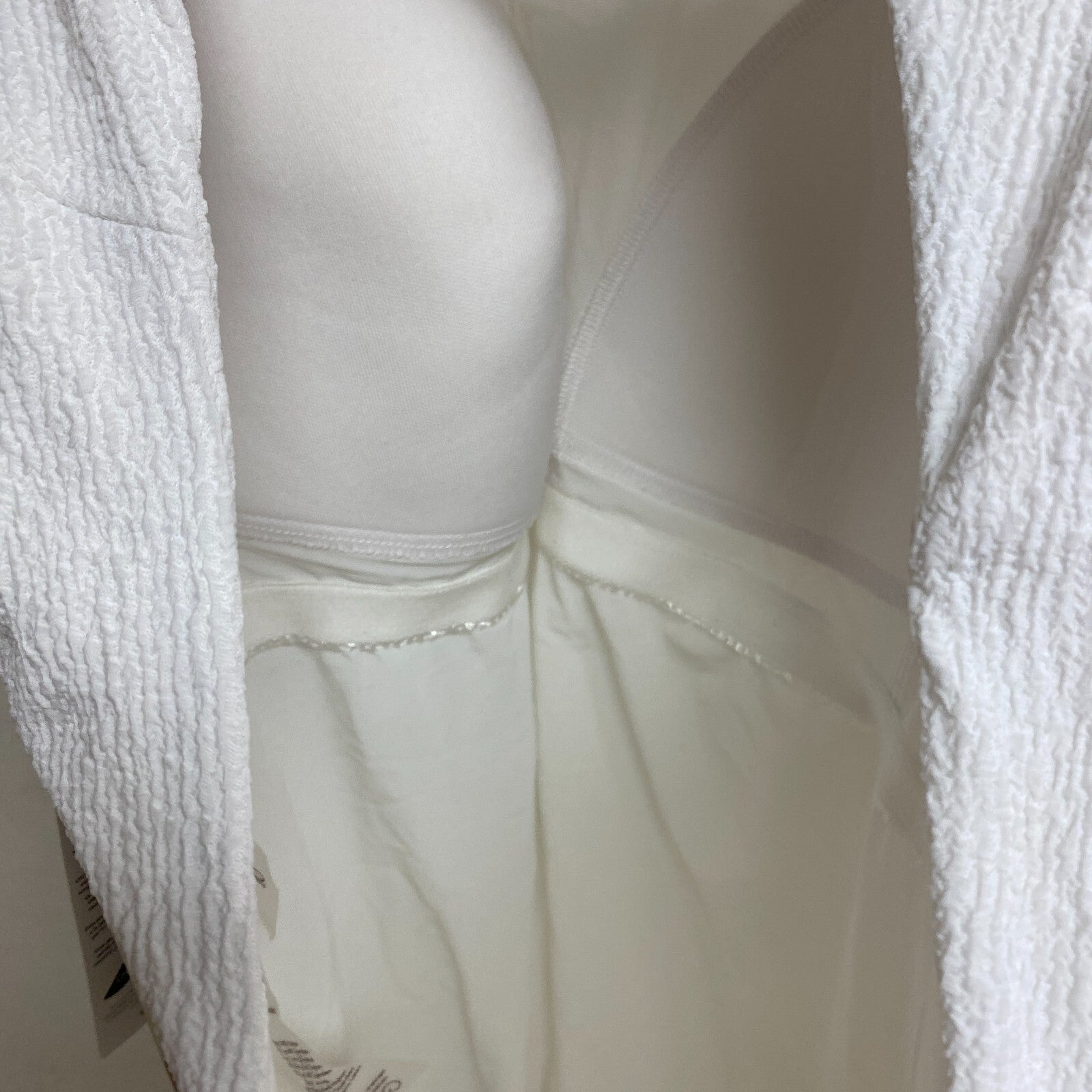 Calia Women's Open Back High Neck One Piece Swimsuit Pure White WSA23103N