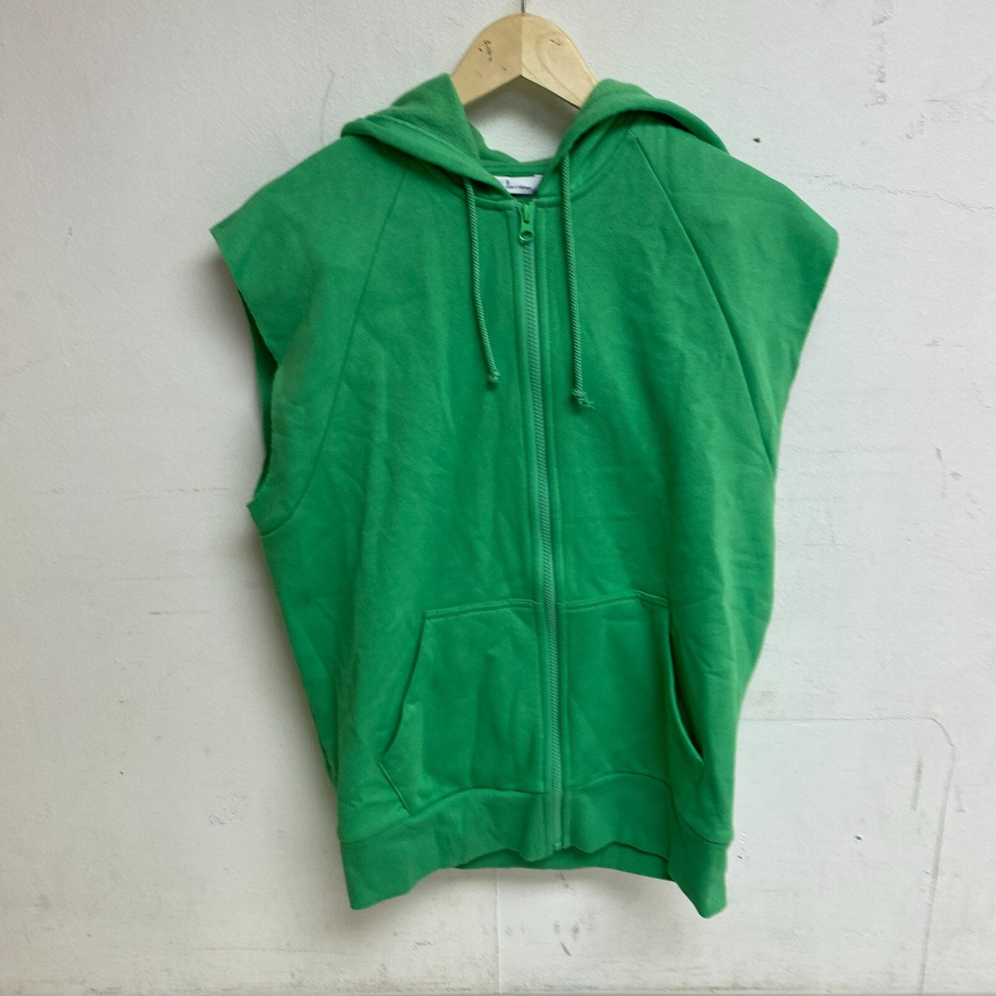 DSG WOMENS FAVORITE FLEECE SS ZIP SLIME GREEN Solid  DAM13410