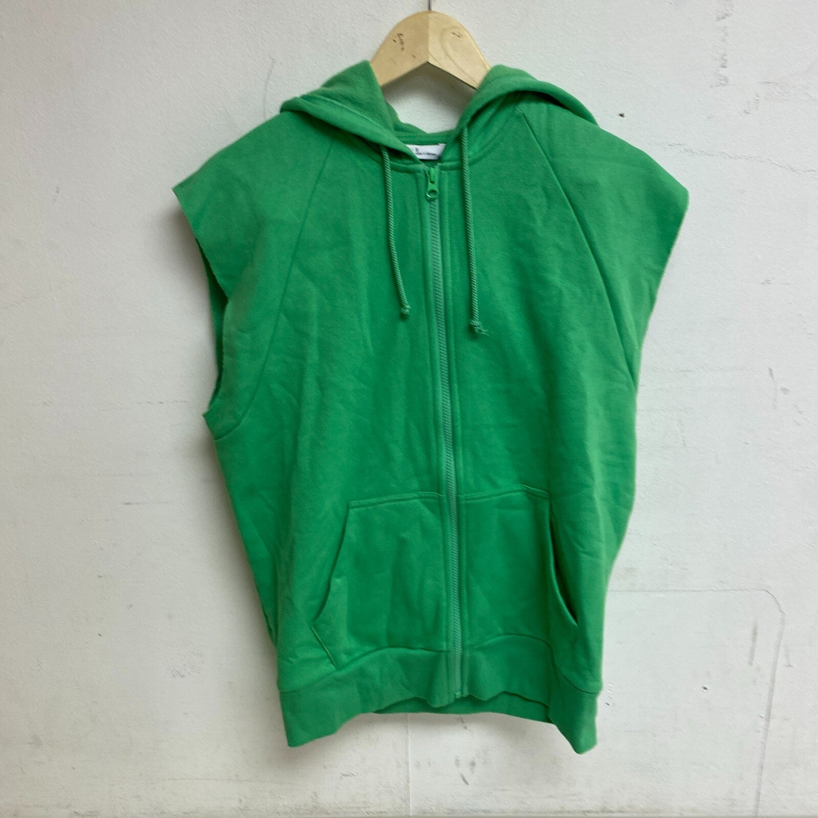 DSG WOMENS FAVORITE FLEECE SS ZIP SLIME GREEN Solid  DAM13410