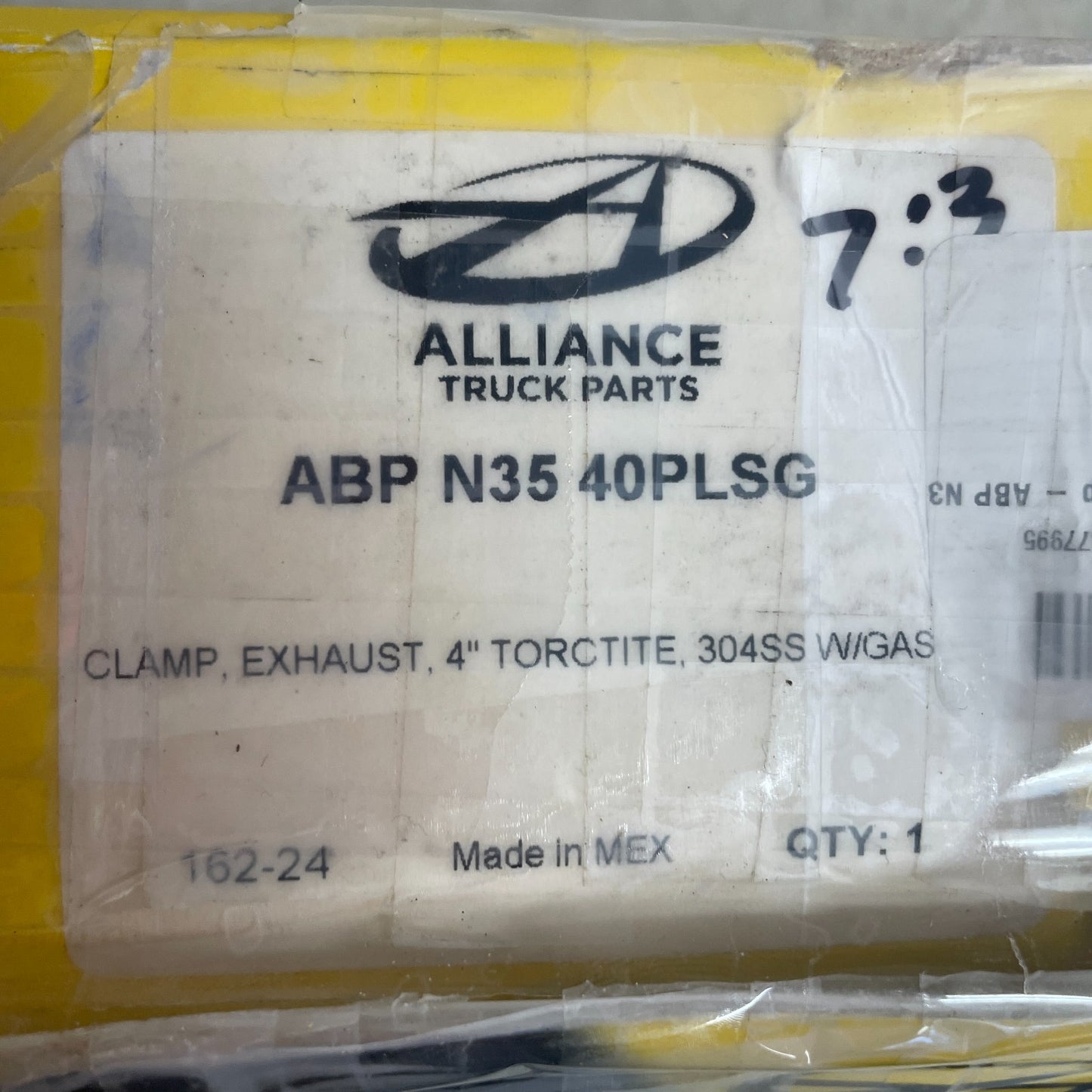 Alliance ABP N35 40PLSG 4″ Pre-Formed Stainless Steel Exhaust Clamp