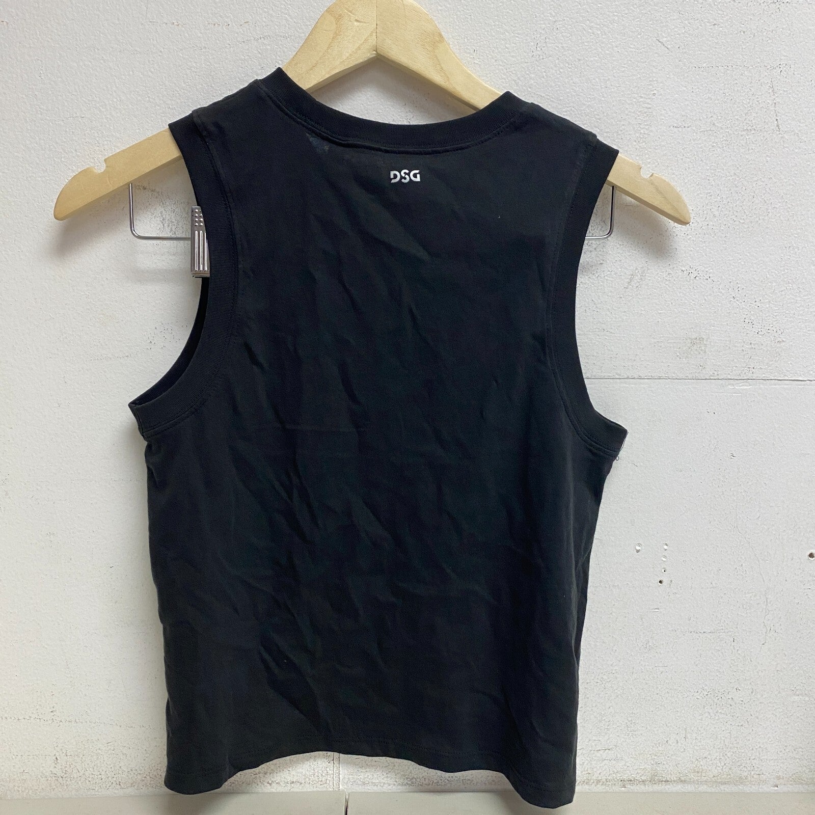 DSG Women's Everyday Cotton Fashion Relaxed Muscle Tank Pure Black DAW13100H