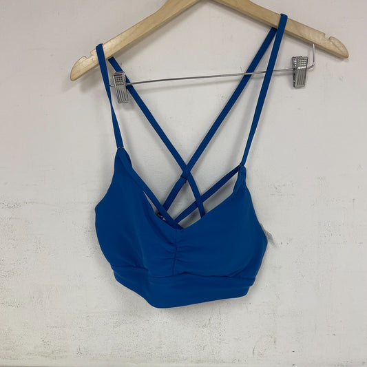 CALIA Tie Back Bikini Swim Top Wavy Blocks Blue NWT New with Tags Trendy Stylish