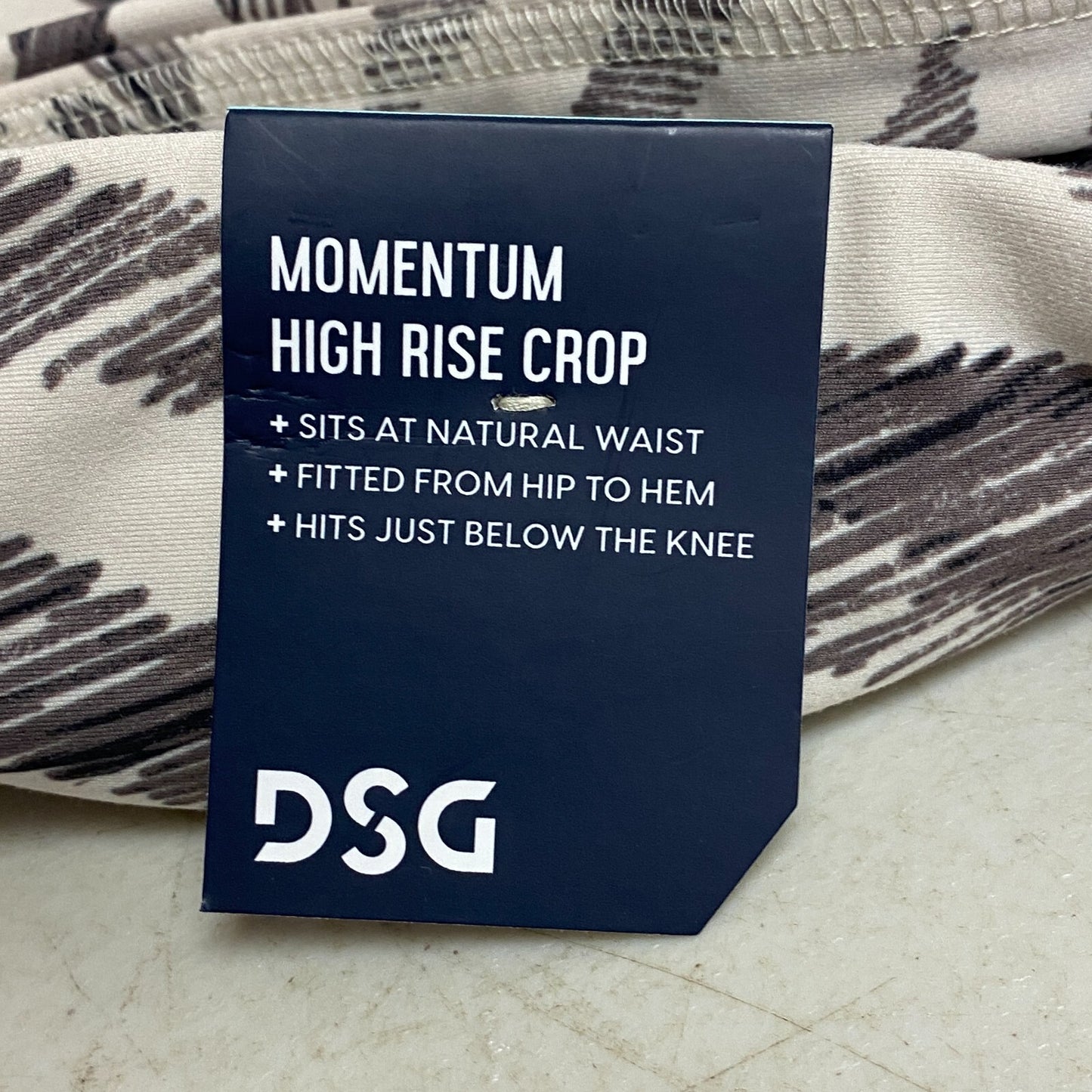 DSG Women's Momentum Performance Cropped Leggings Trippy Zebra Sand DAW12328PRT