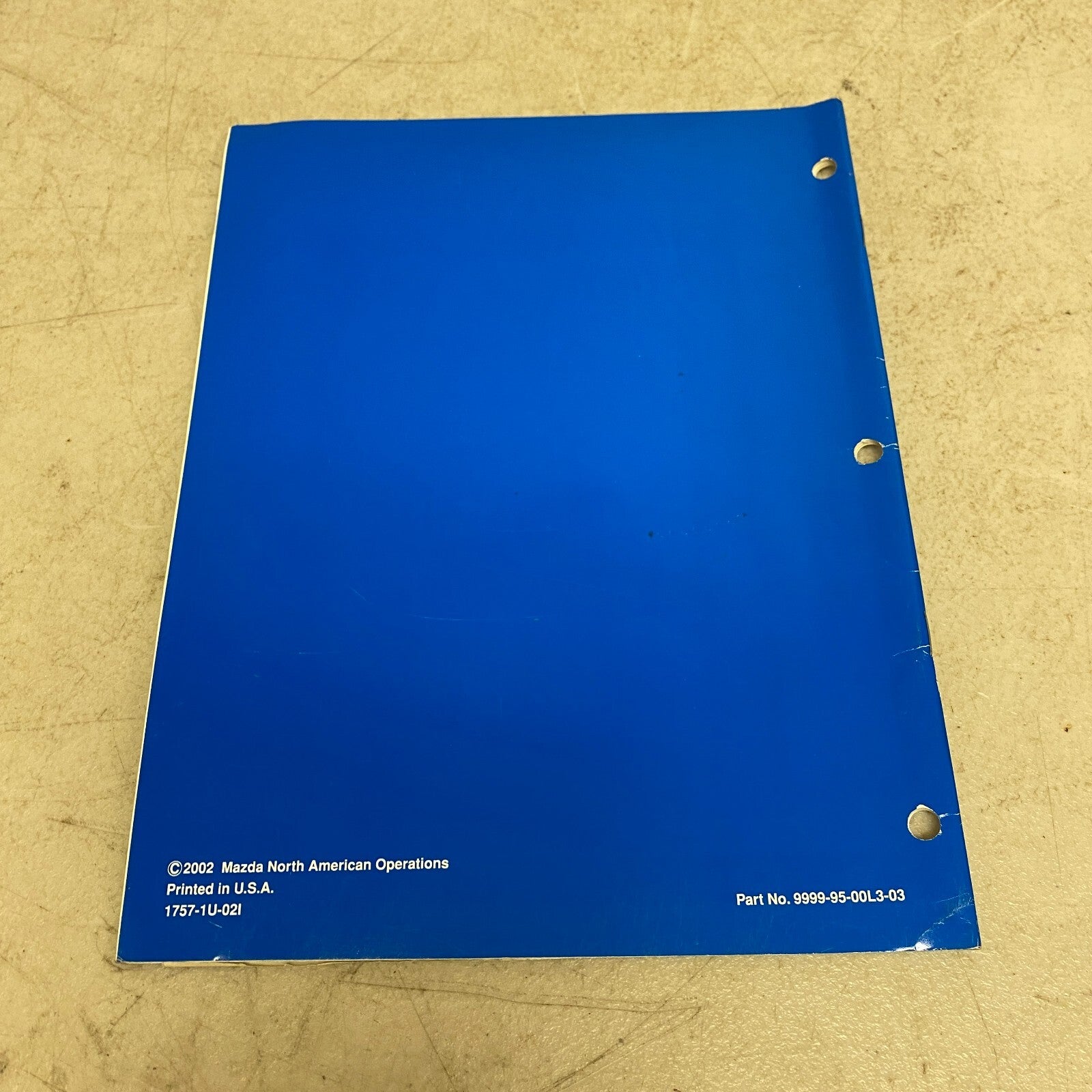 Mazda Engine Workshop Manual L3 9999-95-00L3-03 , #547-1CP