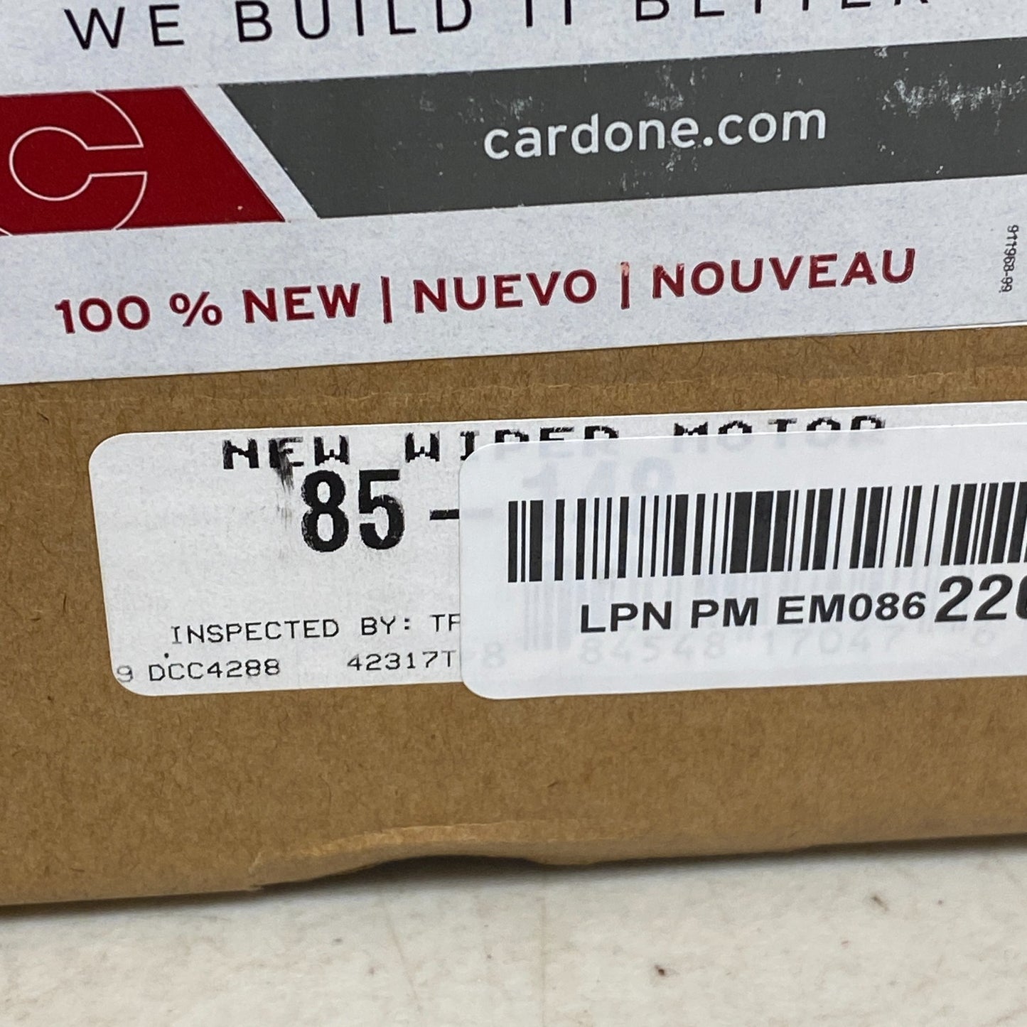 Cardone 85-148 Front Windshield Wiper Motor for 1968–1971 Chevrolet Models
