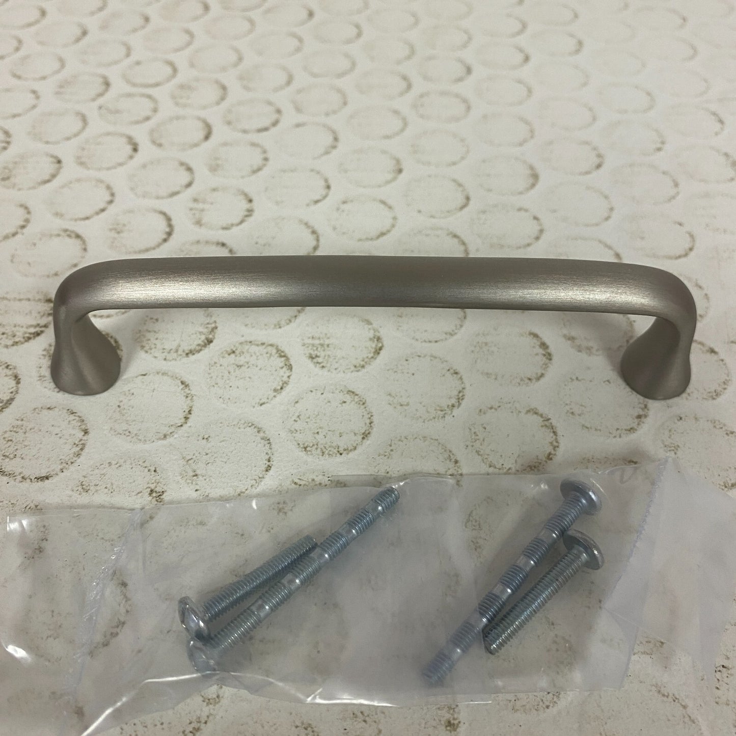 Signature Hardware 5-1/8" Orvin brass cabinet pull - brushed nickel SH551072BN