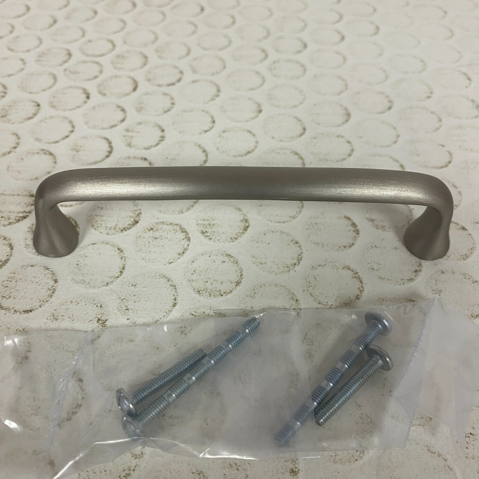 Signature Hardware 5-1/8" Orvin brass cabinet pull - brushed nickel SH551072BN