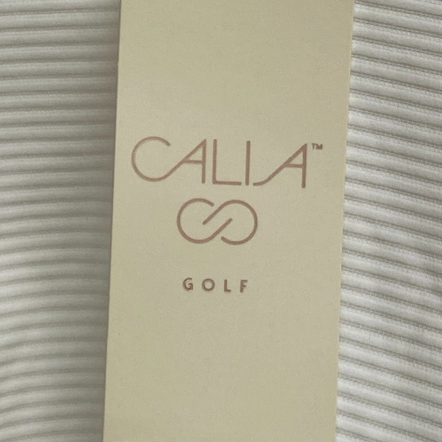 Calia Womens Puff Sleeve Golf Pure White Solid Short Sleeve WCG31005