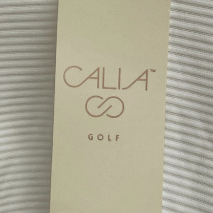 Calia Womens Puff Sleeve Golf Pure White Solid Short Sleeve WCG31005