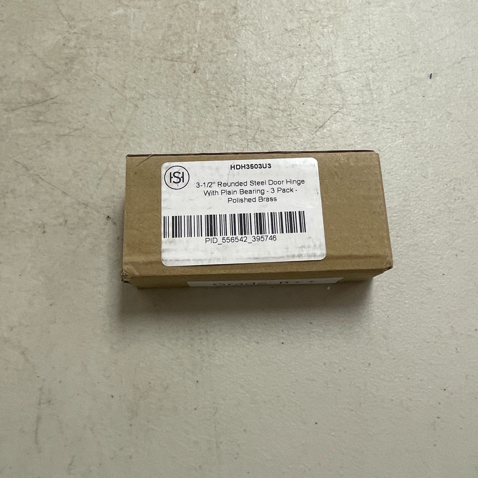 Signature Hardware 3-1/2" Rounded Steel Door Hinge With Plain Bearing-3 Pack -PB