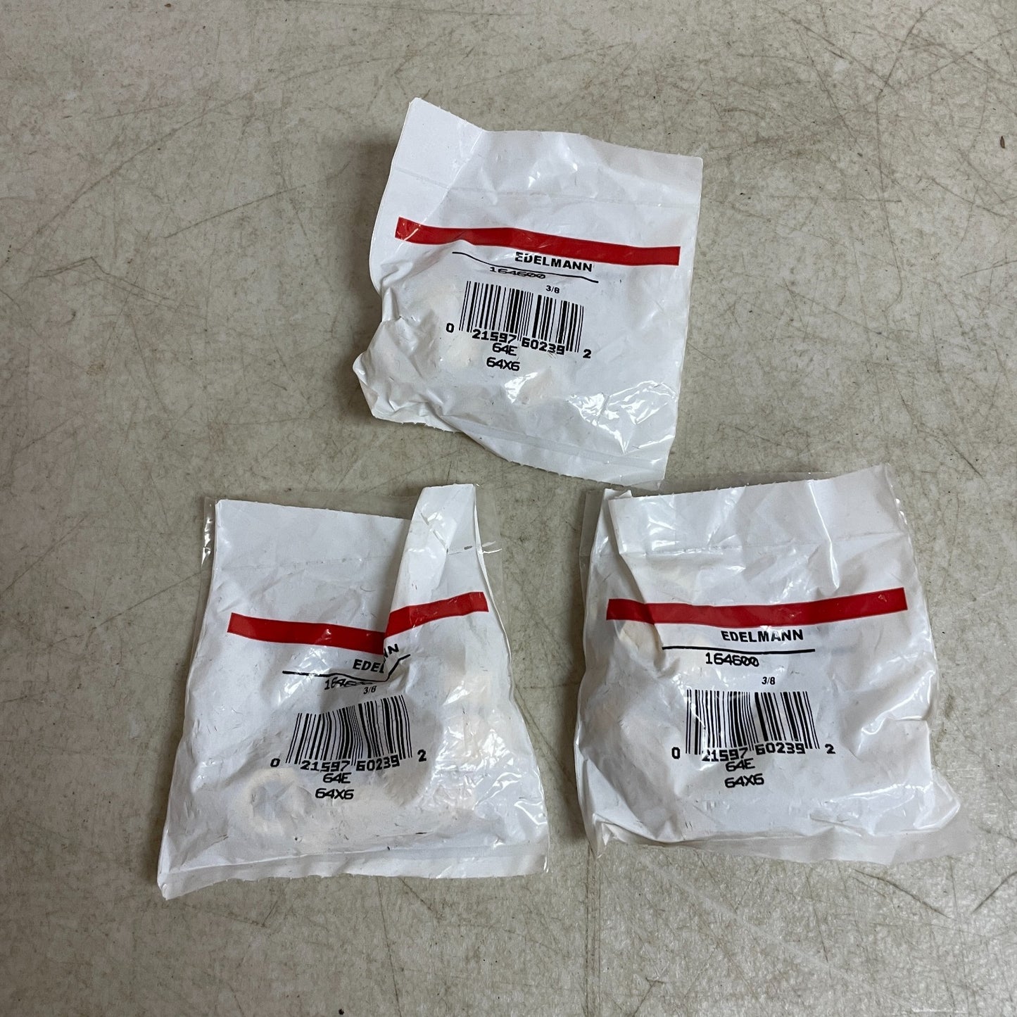 Edelmann 164600 3/8" Brass Compression Tee Fitting 3-Pack Leak Free Union