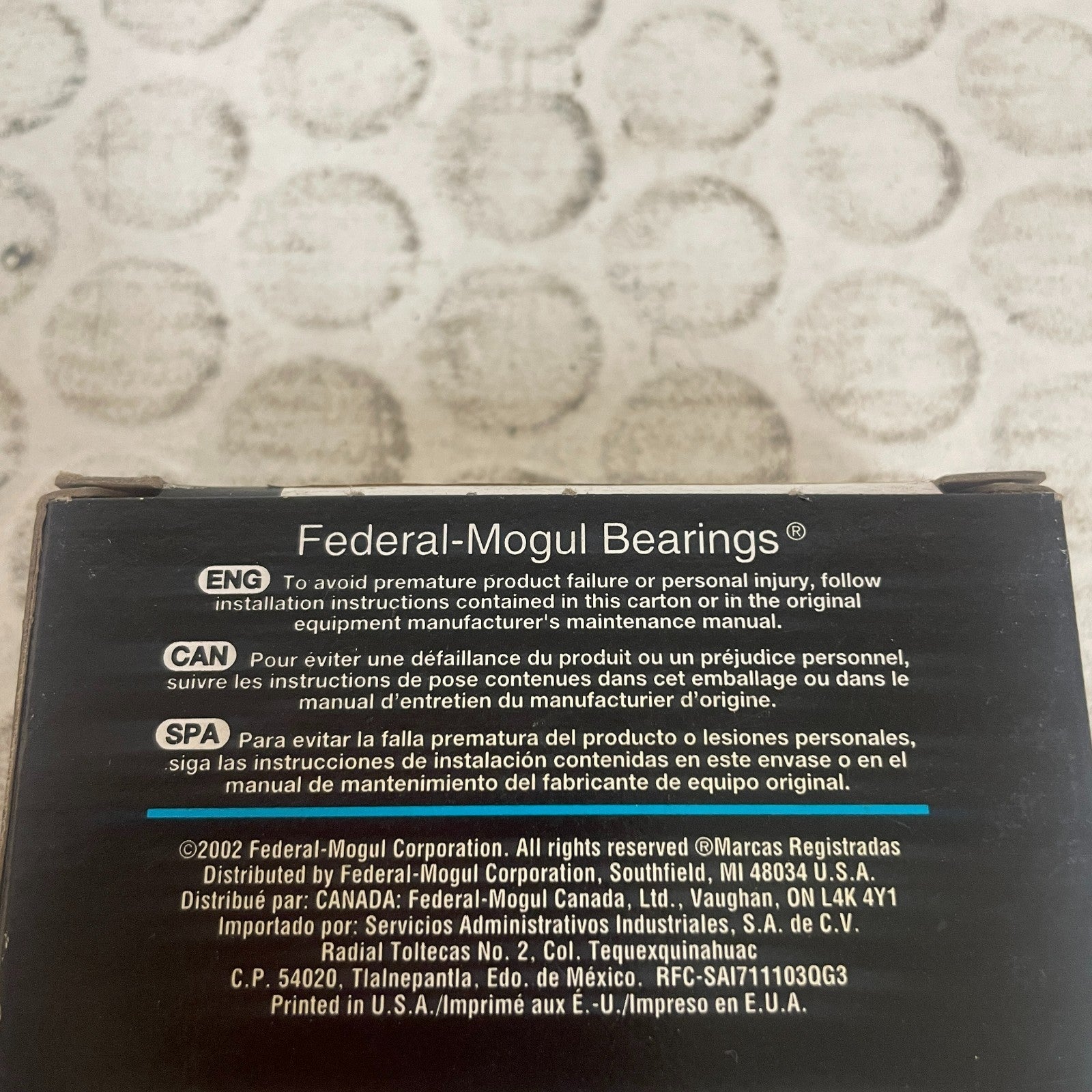 Federal-Mogul 511015 Inner Front Wheel Bearing Cone Jeep Cherokee 1974-2001