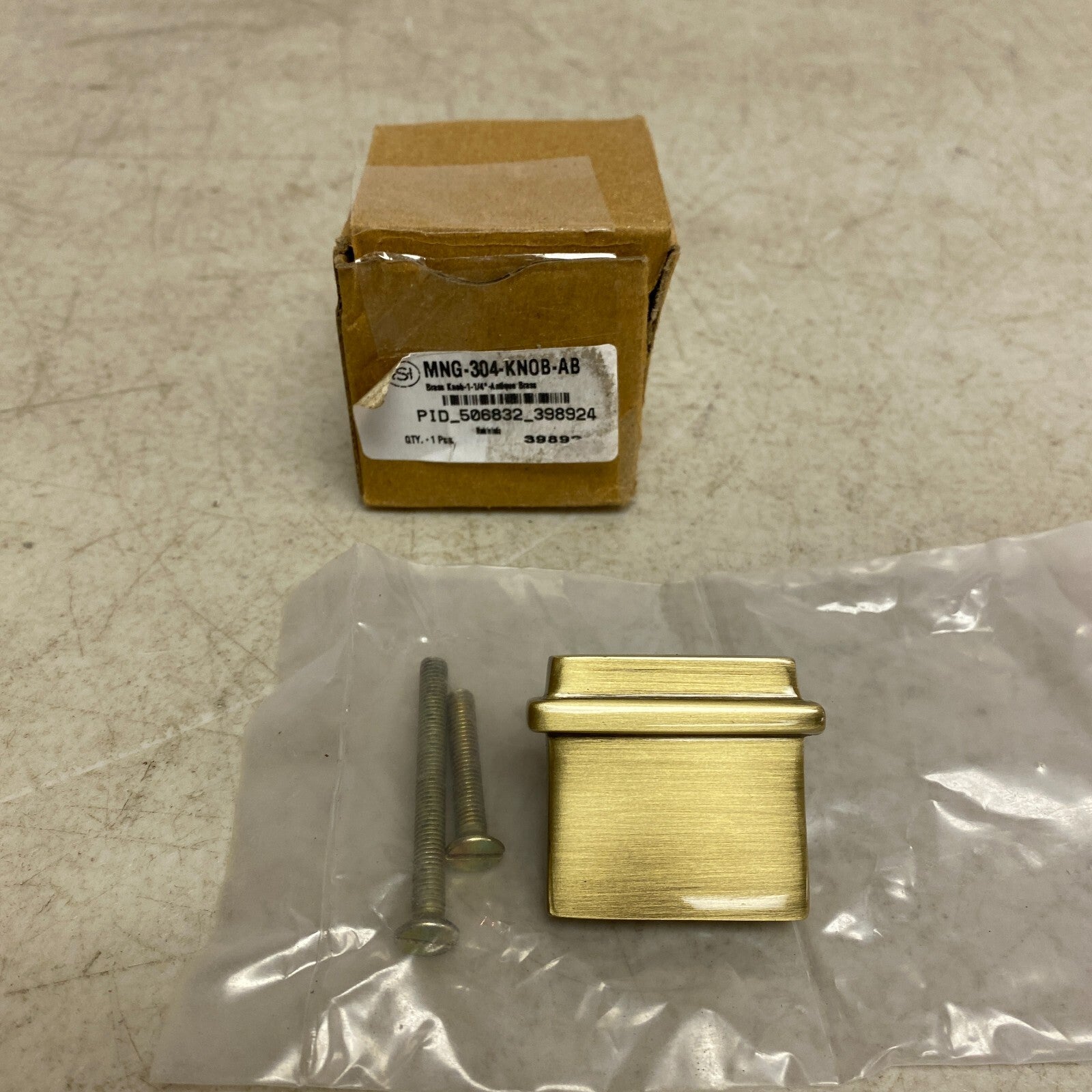 Signature Hardware Brass Knob - 1-1/4'' - Antique Brass , MODEL: MNG-304-KNOB-AB