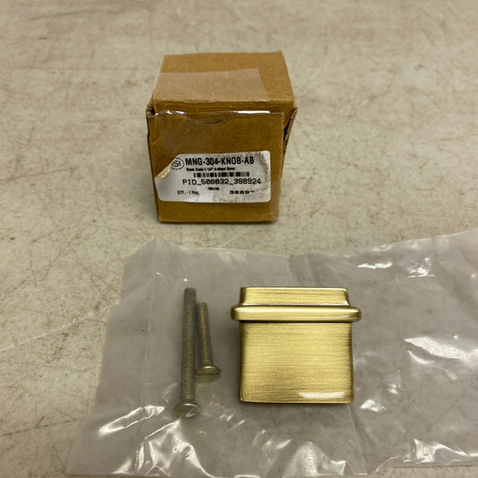 Signature Hardware Brass Knob - 1-1/4'' - Antique Brass , MODEL: MNG-304-KNOB-AB