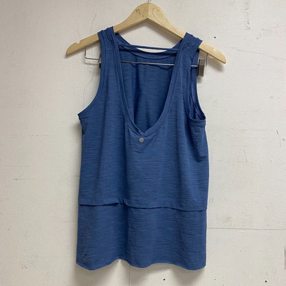 CALIA WOMEN'S Trapeze Performance Scoop Neck Tank Blue Jean WAX11268 New