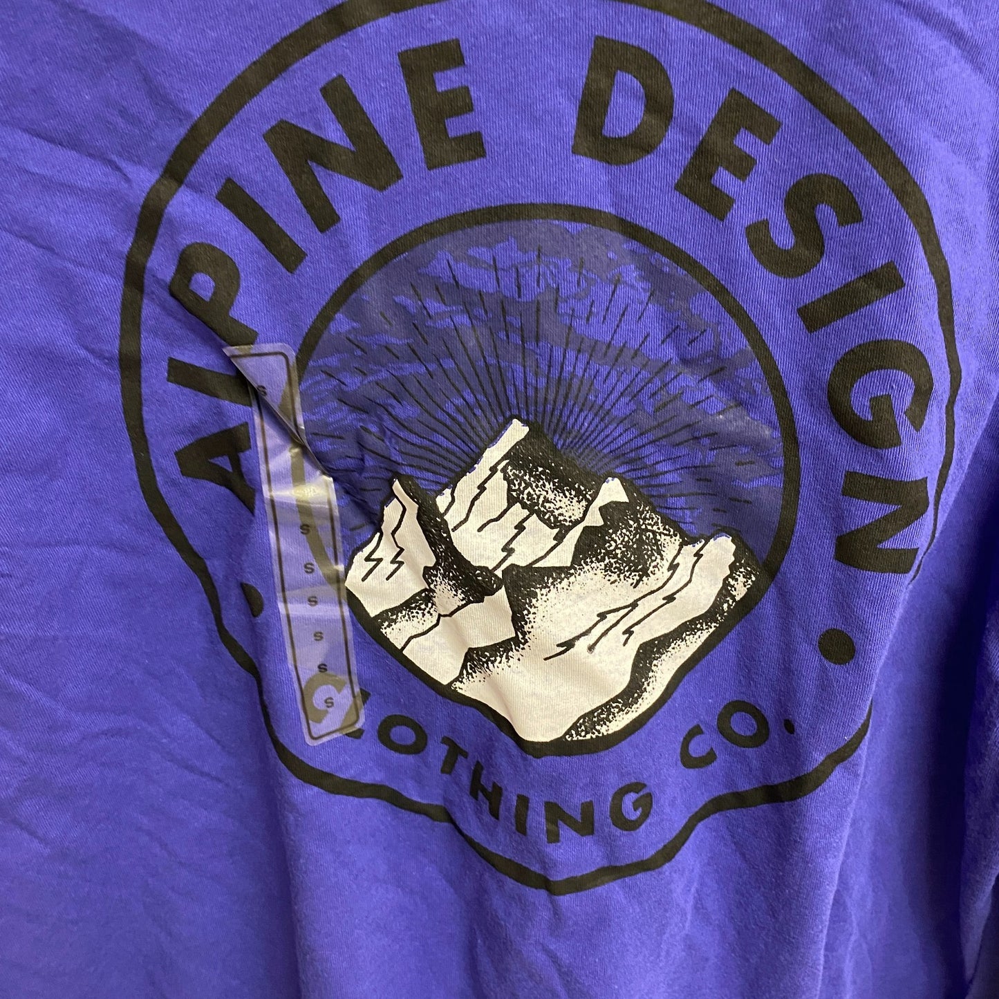 Alpine Design Men's AD M Long Sleeve Graphic Tee AD Logo/ Dark Blue ADM23200