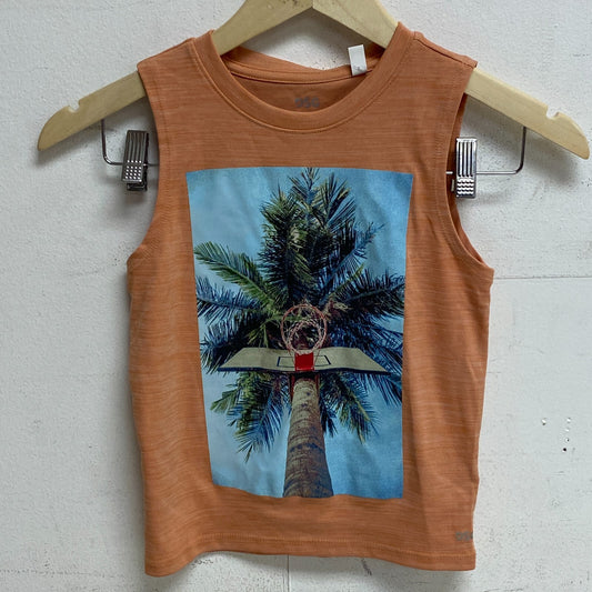 DSG Boy's Novelty Muscle Tank Graphic Melon / Peach Coral Palm DAB11115N