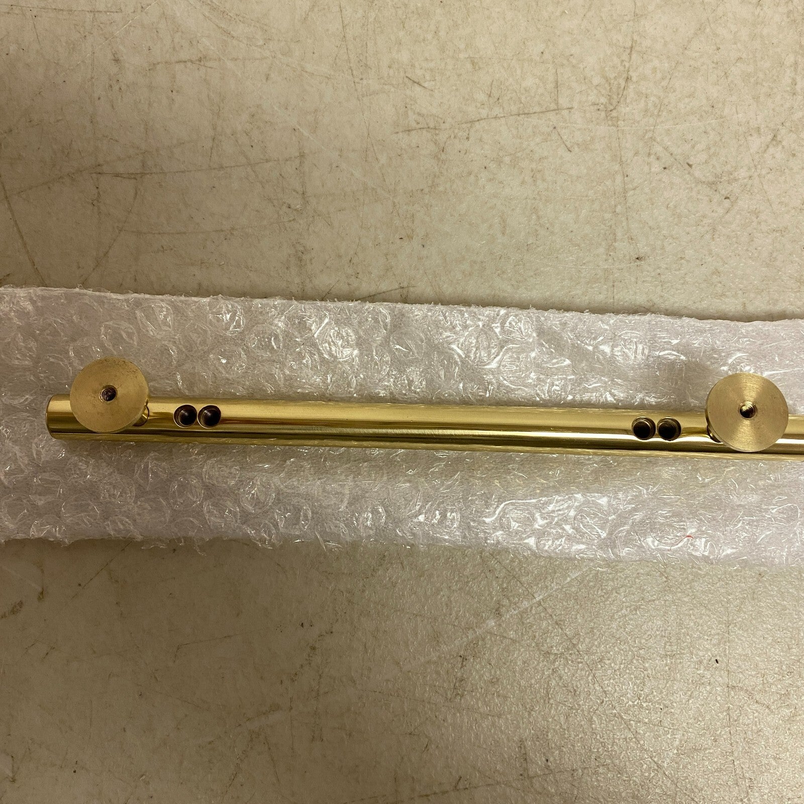 SIGNATURE HARDWARE 8" DIEHL ADJUSTABLE ROUND BRASS DRAWER PULL- POLISHED BRASS
