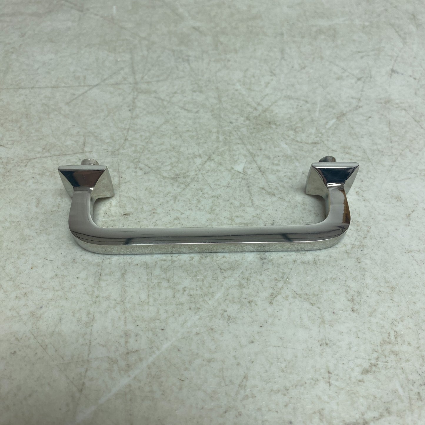 Signature Hardware 4'' Klein Solid Brass Cabinet Pull - Polished Nickel