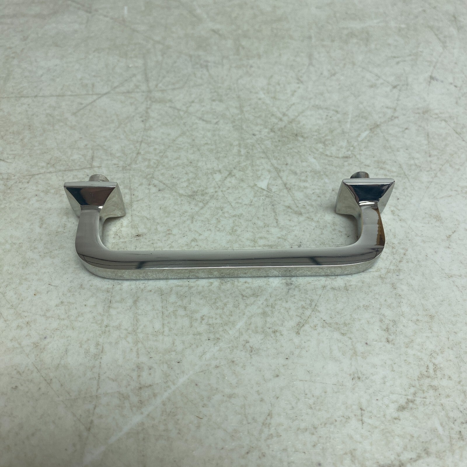 Signature Hardware 4'' Klein Solid Brass Cabinet Pull - Polished Nickel