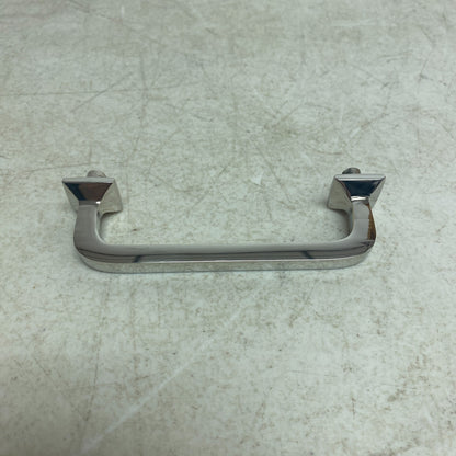 Signature Hardware 4'' Klein Solid Brass Cabinet Pull - Polished Nickel