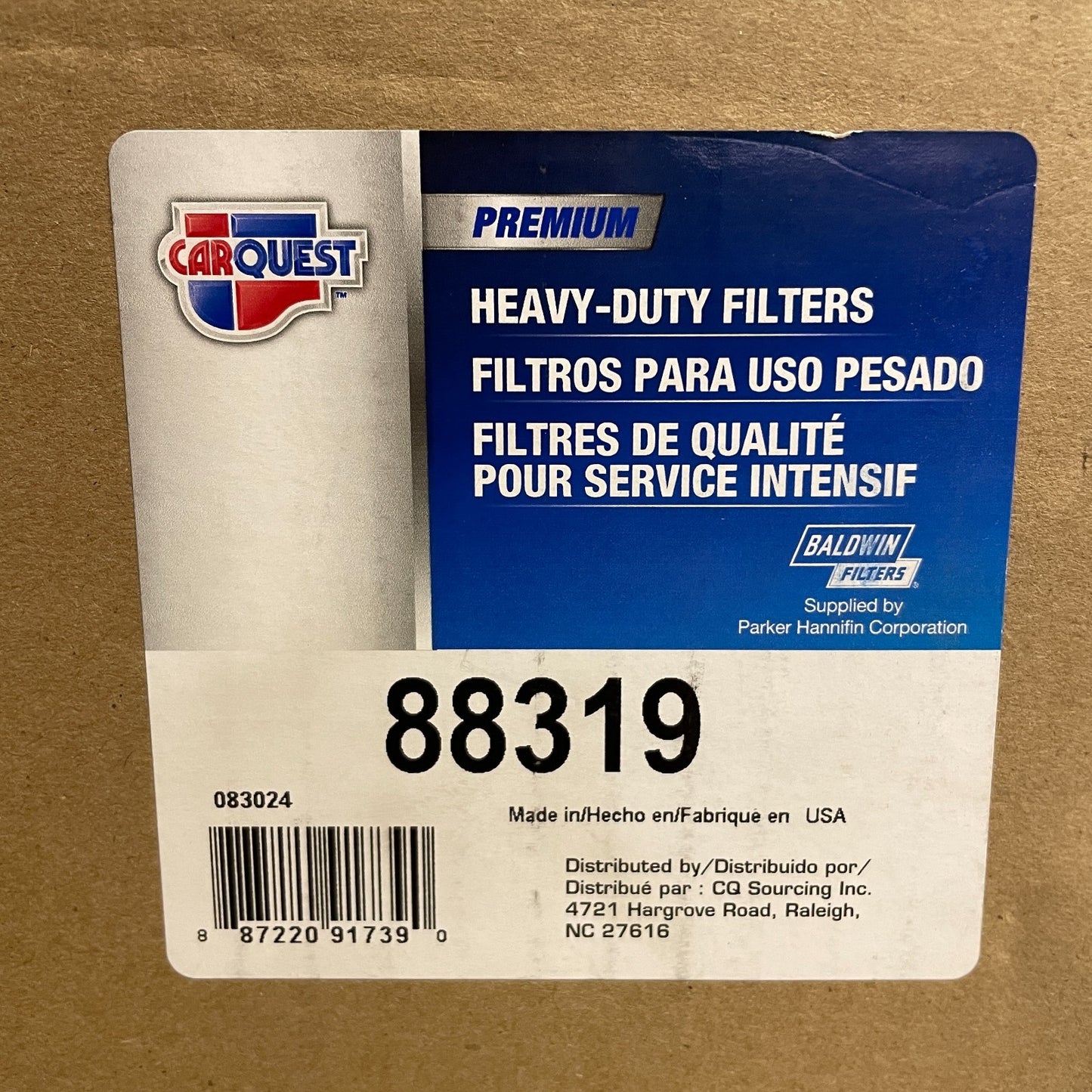 Carquest 88319 Air Filter Heavy-Duty Replacement for PA2701, AF4666, P606482