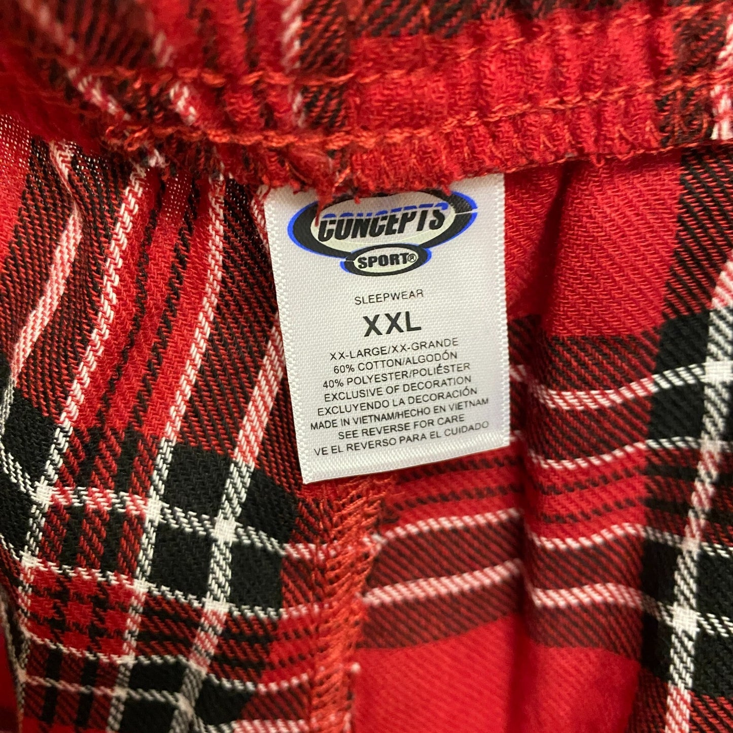 Concept Sports Wisconsin Men's Takeaway Flannel Pants Black/Red FCV/0115