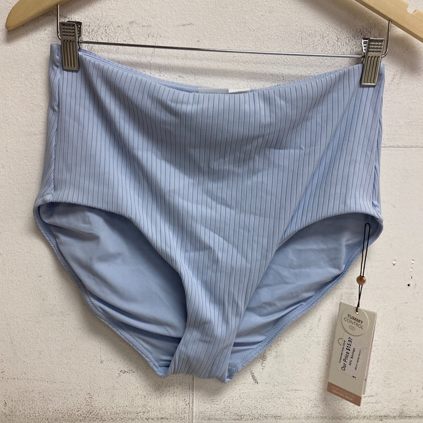Calia Women's Core High Rise Striped Swim Bottom Tummy Control Blue WSA22400R
