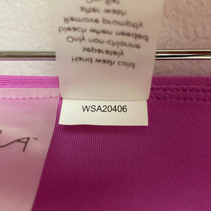 Calia Mid Rise Wide Band Swim Bottoms Geranium Purple Solid WSA20406