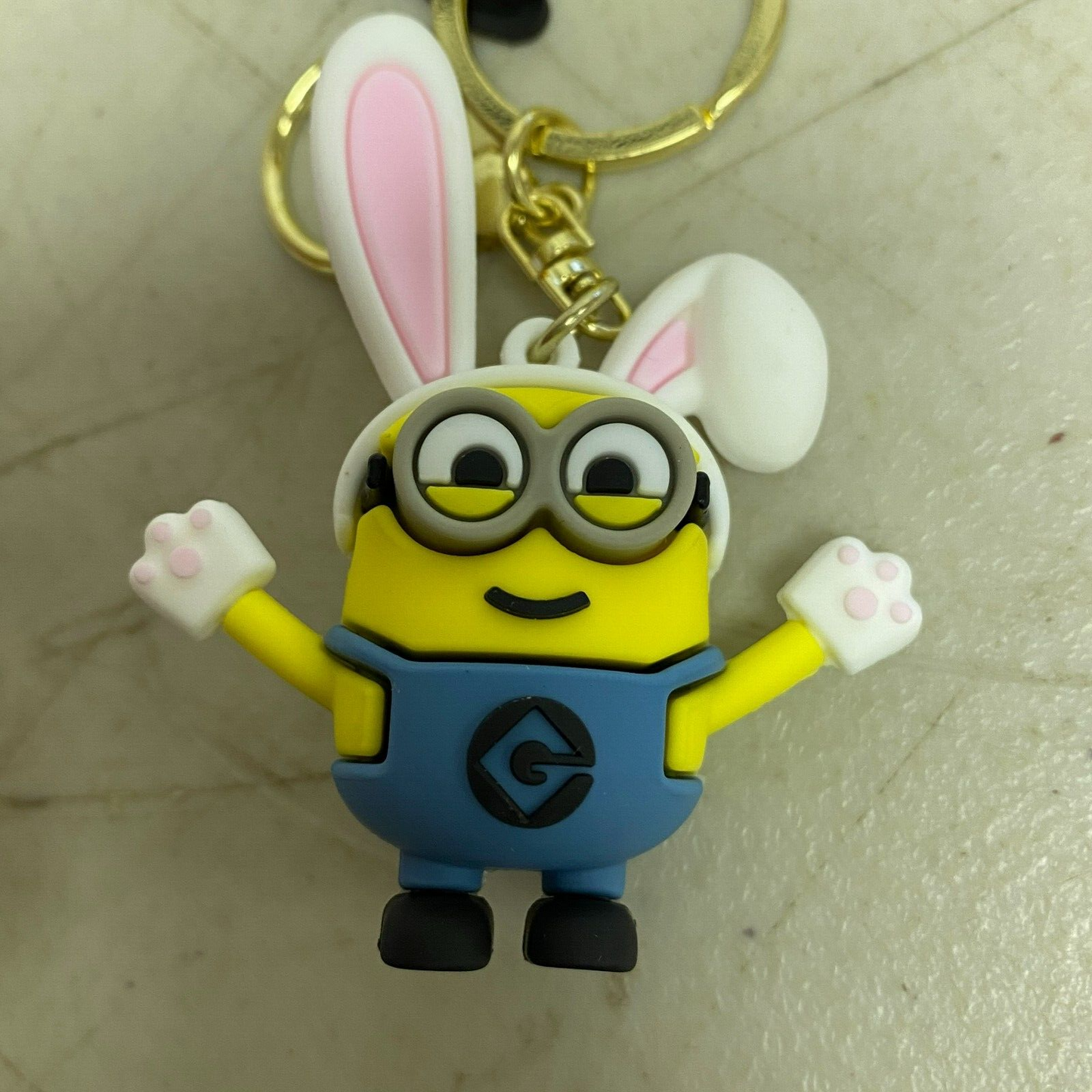 Assorted Silicone Despicable Me Minions Keychain Rabbit Minion Accessory
