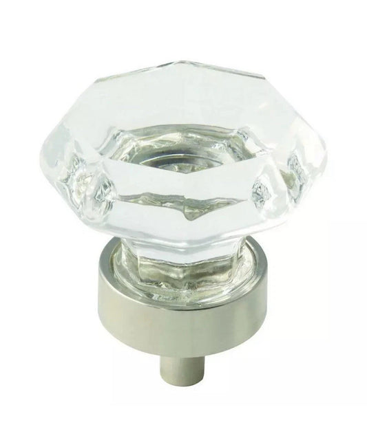 Amerock 1-5/16" BP55268CPN Traditional Clear/Polished Nickel Cabinet Knob