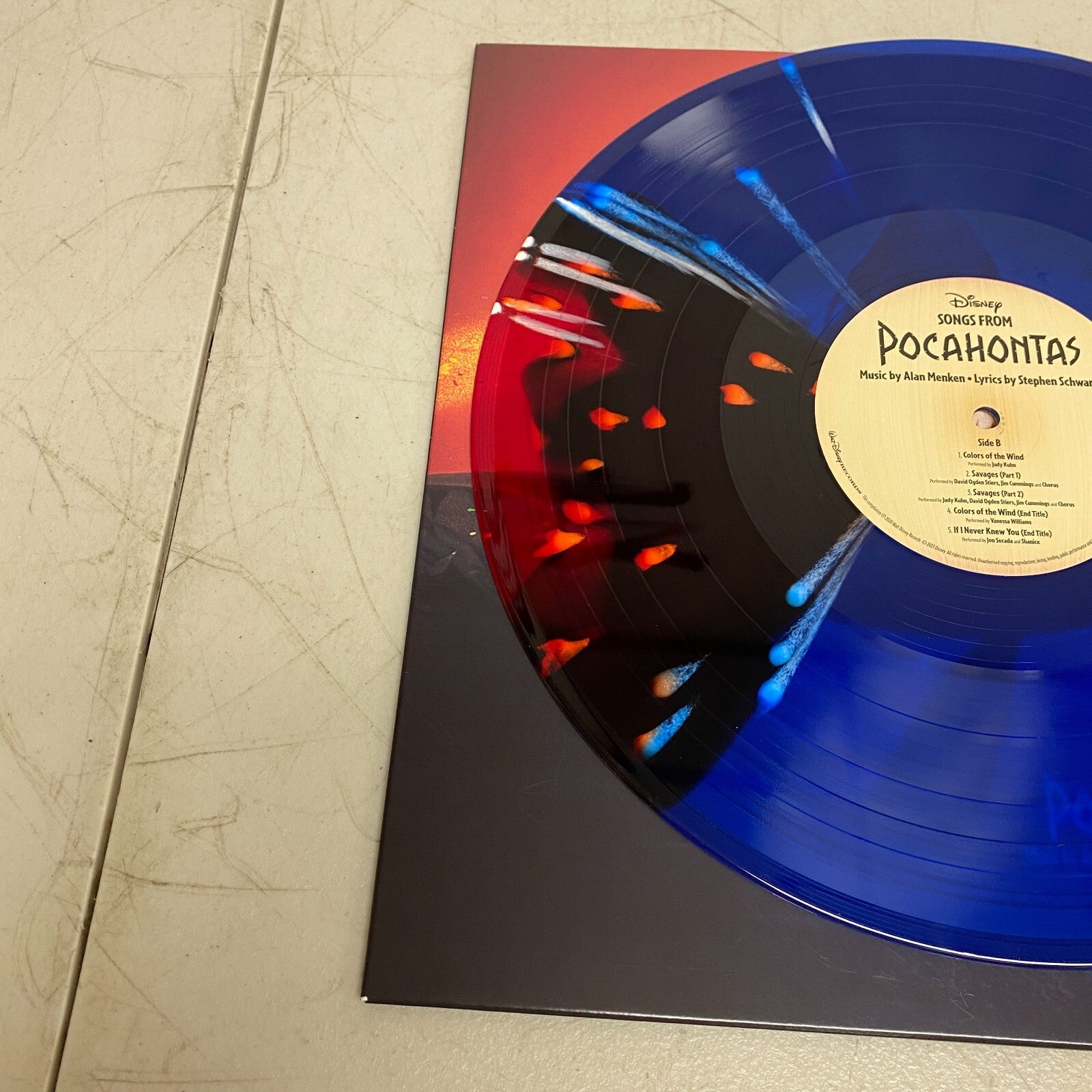 Disney Songs From Pocahontas Orignal Soundtrack vinyl