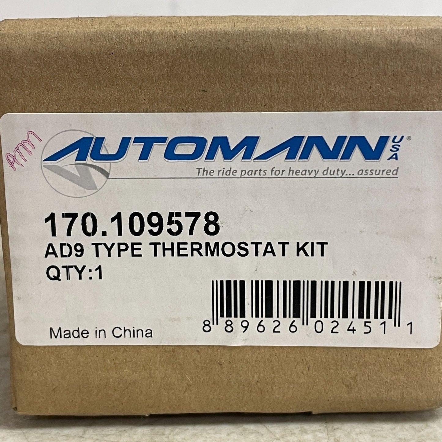 Automann 170.109578 AD9 Air Dryer Heater & Thermostat Kit 12V 78W Replacement