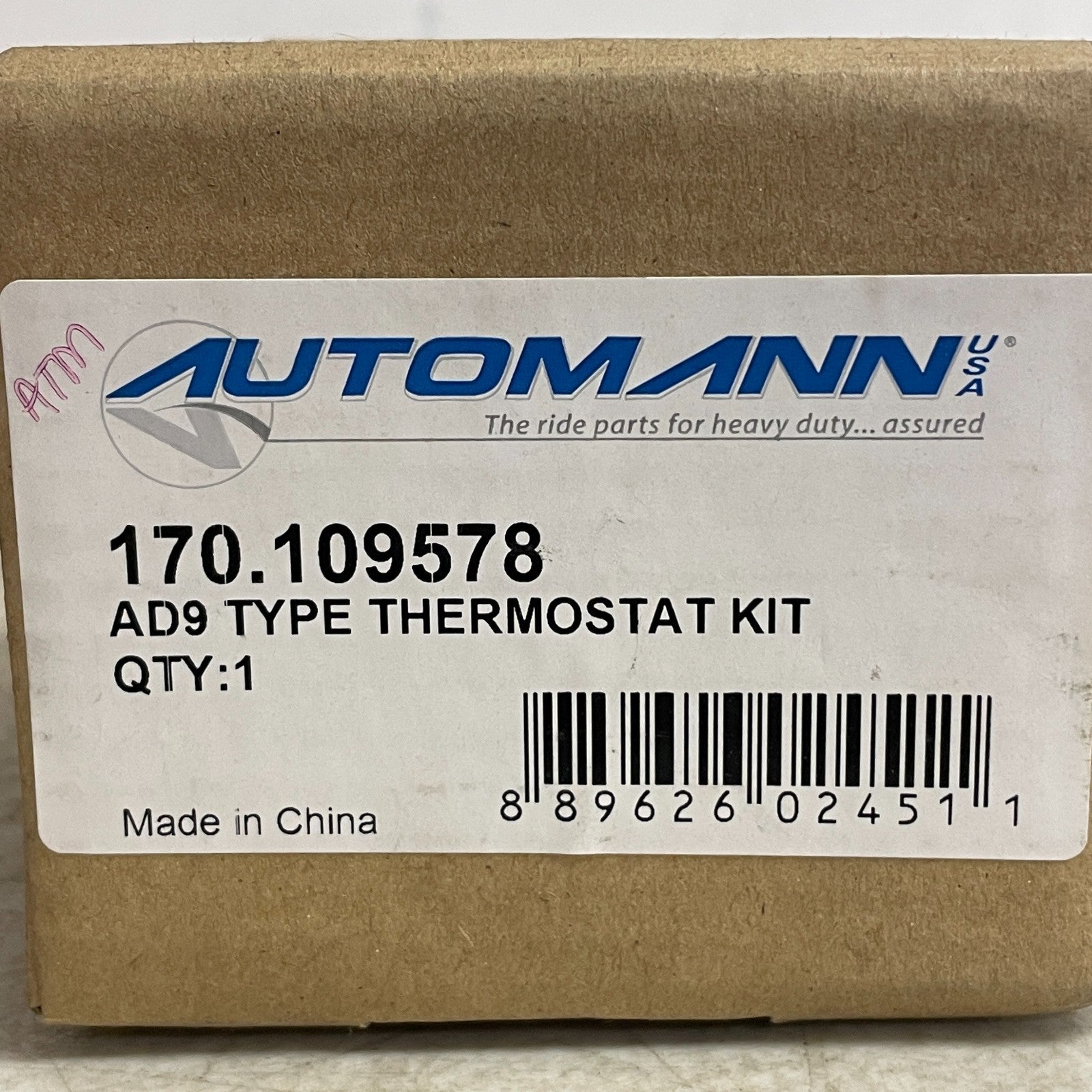 Automann 170.109578 AD9 Air Dryer Heater & Thermostat Kit 12V 78W Replacement