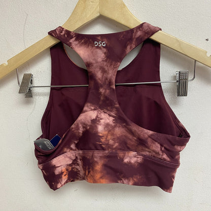 DSG Women's High Neck Bra Splotch Dye Burgundy High Neck DAW22704PRT