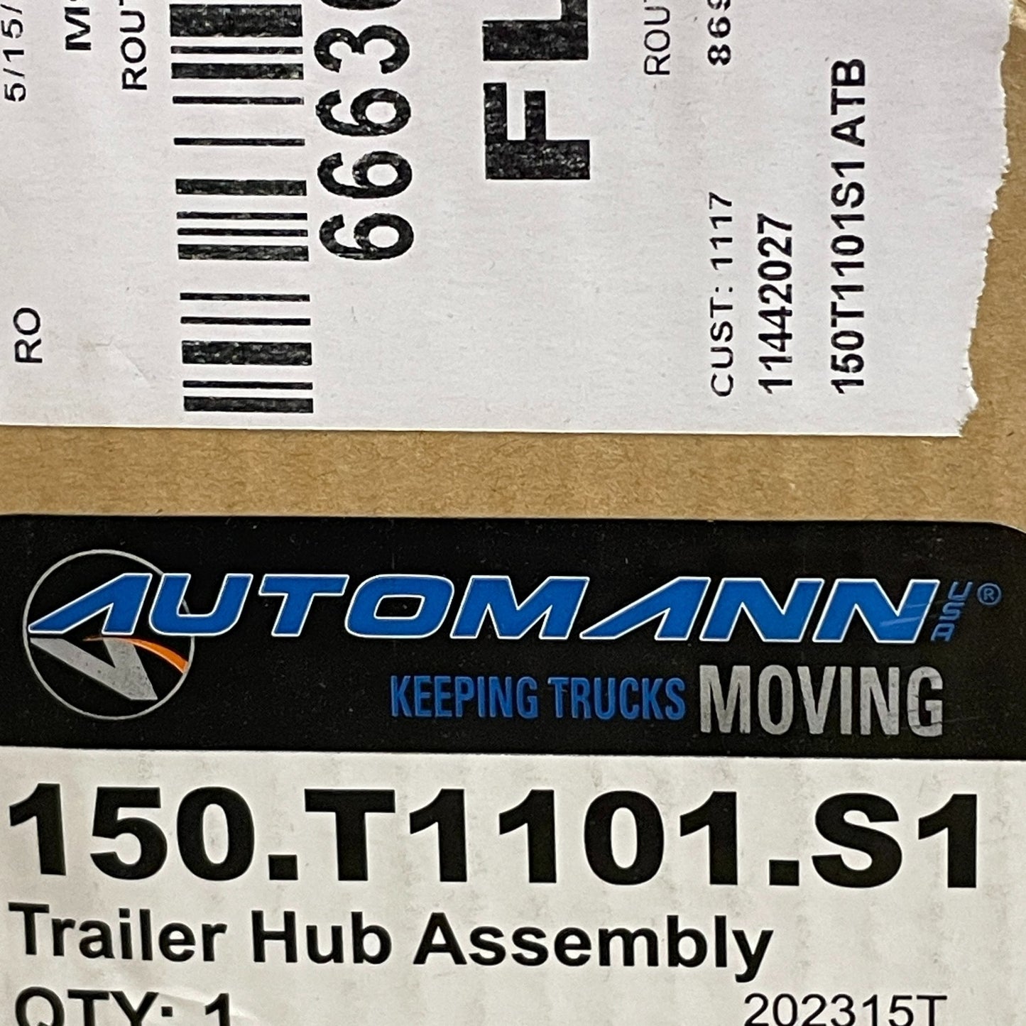 Automann 150.T1101.S1 10-Bolt Outboard Mount Aluminum Hub 11.25" Bolt Circle