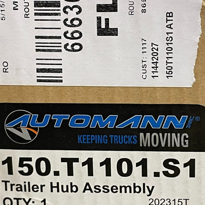 Automann 150.T1101.S1 10-Bolt Outboard Mount Aluminum Hub 11.25" Bolt Circle