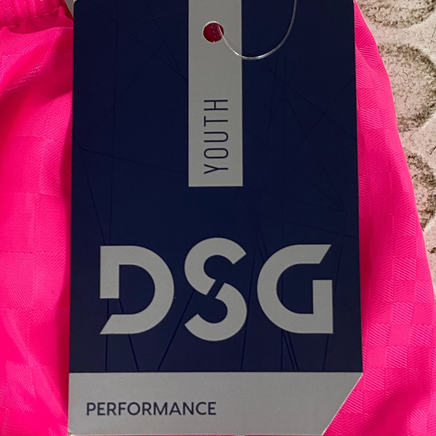 DSG Youth Woven Soccer Shorts Knockout Pink Drawcord Elastic Waist DAB10800