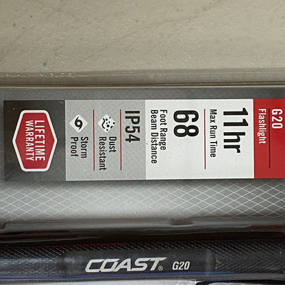 Coast G20 Flashlight Inspection Beam LED Penlight Model # 21449