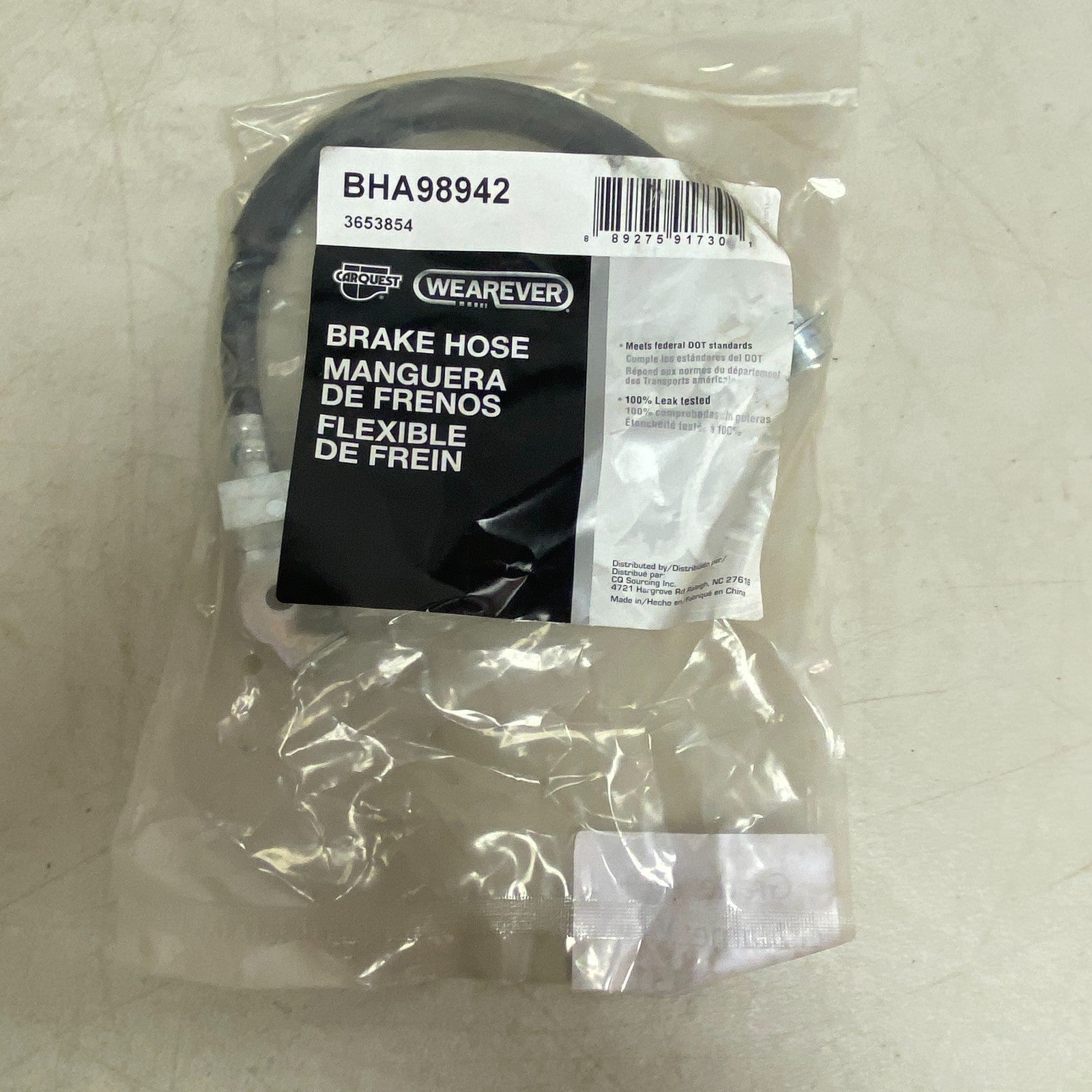 CARQUEST Brake Hydraulic Hose, Black EPDM Rubber, 22.5″, Model BHA98942