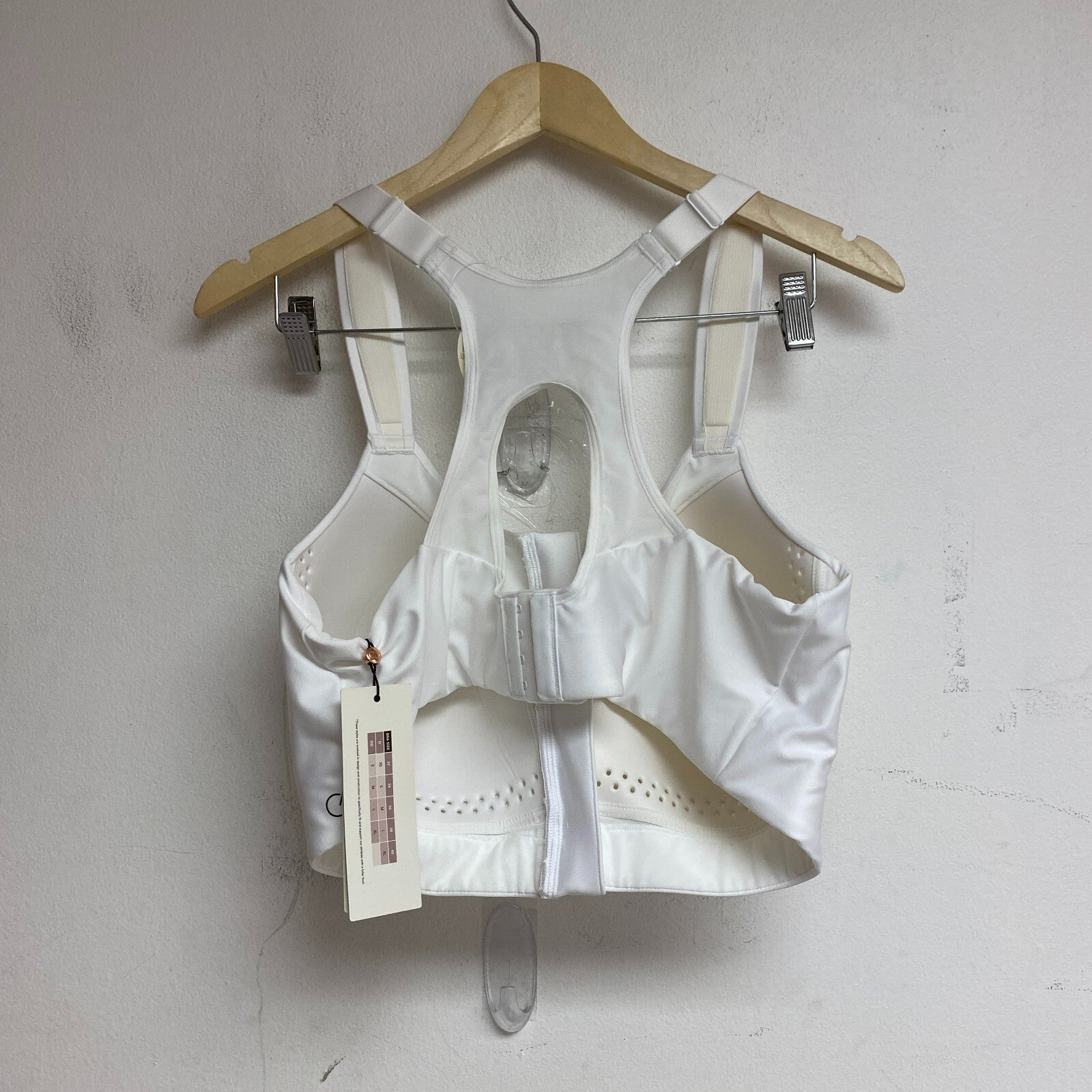 Calia Women High support Go All Out Zip Front Bra Pure White WAX17103EW