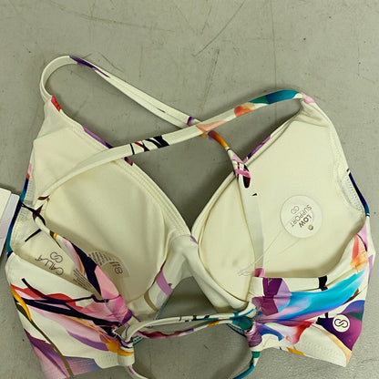 CALIA Women's Trendy Triangle Bikini Top Unbleached/Multi  WSA23201PRT