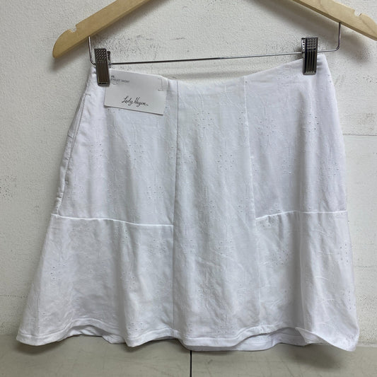 Lady Hagen Women's Eyelet Cute High Rise Skort Pure White WGH17446 New