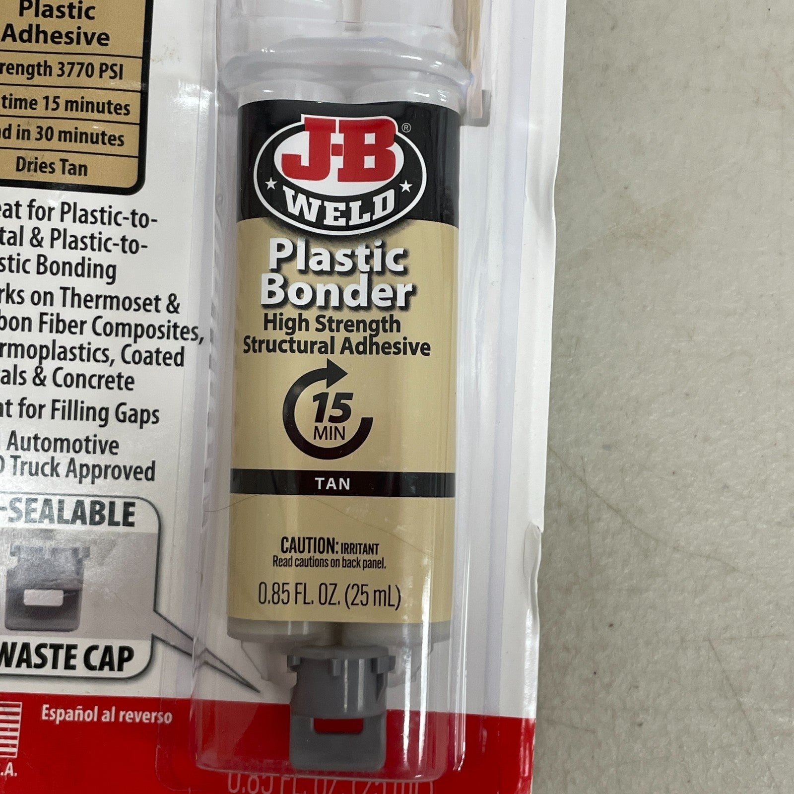 J-B Weld 50138 AutoWeld Black Epoxy Adhesive Syringe 25ml Fast Setting Glue