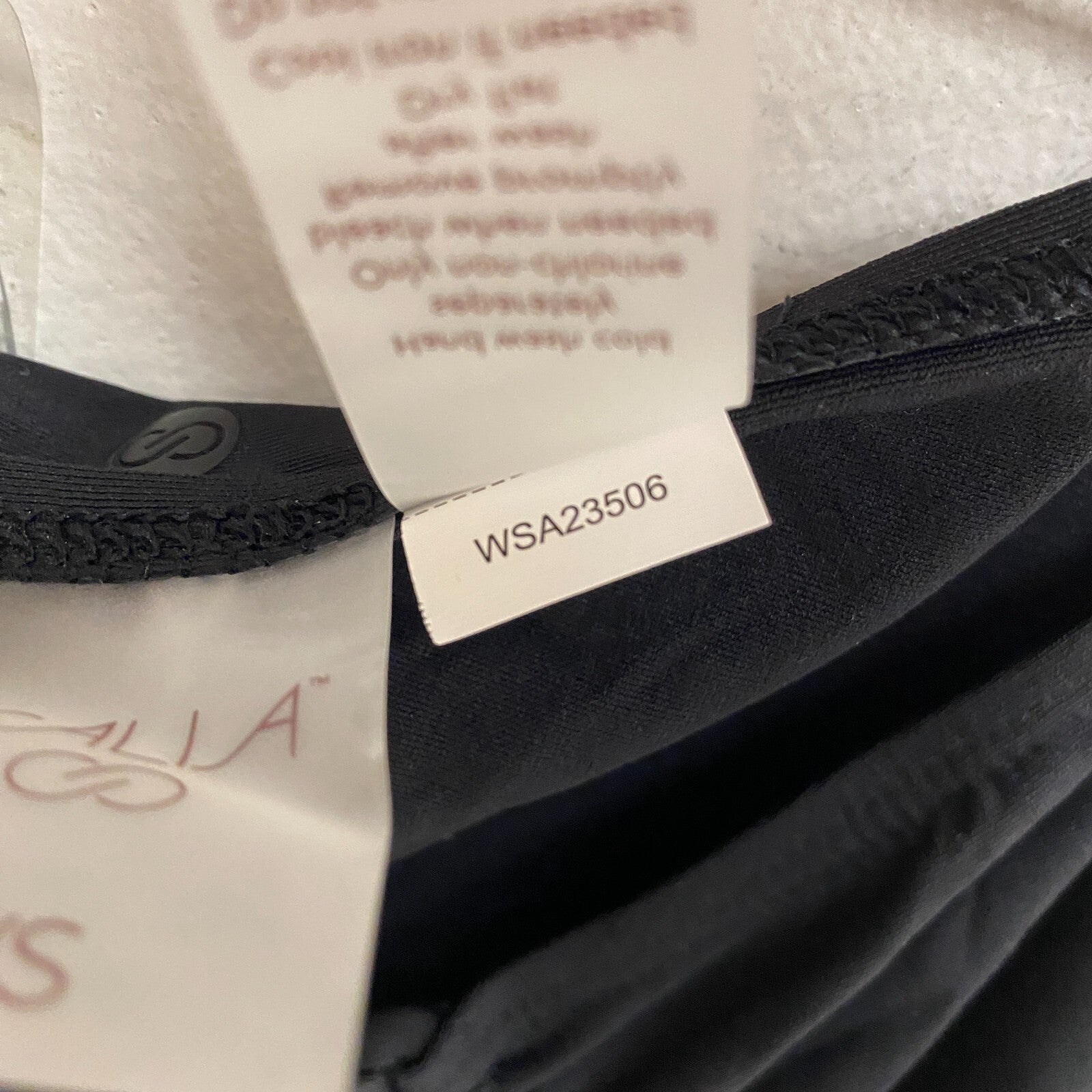 CALIA RUCHED DRAWSTRING High Rise SWIM SKIRT PURE BLACK WSA23506 Brand New!