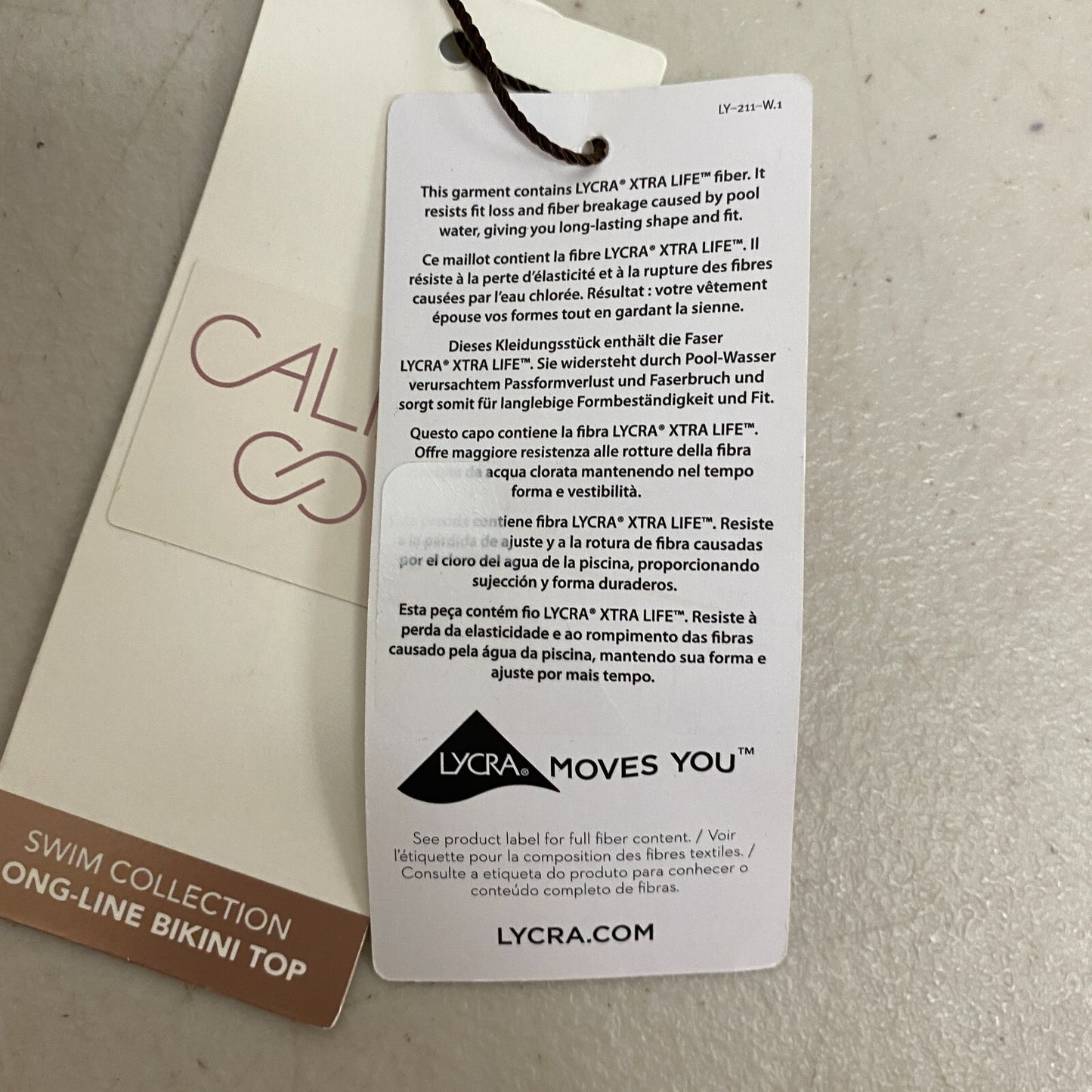 Calia Women's Swim Long Line High Neck Racerback Bikini Top Pure Black WSA21207