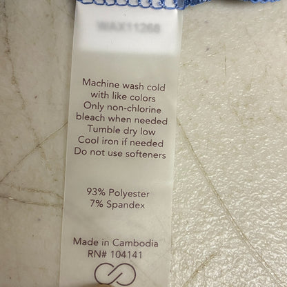 CALIA WOMEN'S Trapeze Performance Scoop Neck Tank Blue Jean WAX11268 New